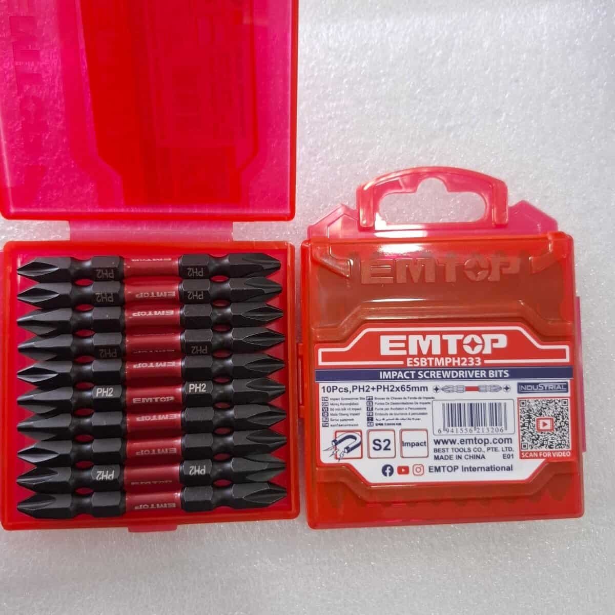 EMTOP JEUX D'EMBOUT 10PCS ESBTMPH233