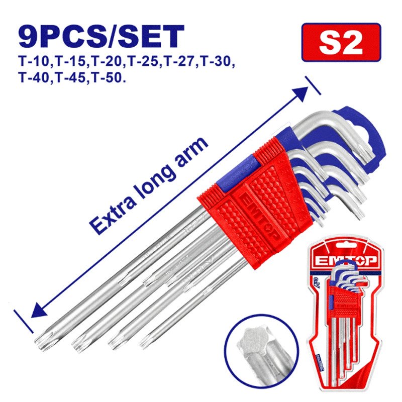 EMTOP CLE ETOILE LONG 9PCS EHKY3092
